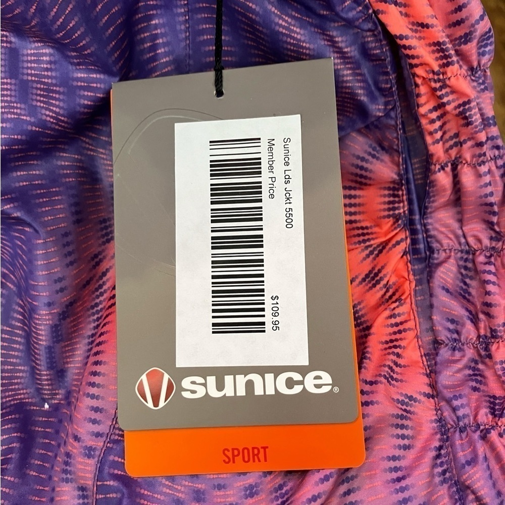 Sunice Wind Jacket Peach Purple Sport Wind Jacket Gathered Side Panels Zip S NWT - Picture 8 of 10